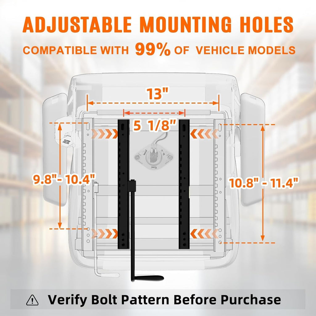 Universal Tractor Seat, Lawn Mower and Forklift Seat with Suspension Bag, Safety Design, Strong Protective Performance, High Durability for Zero Turn Mower, Skid Loader, Backhoe, Dozer, Telehandler