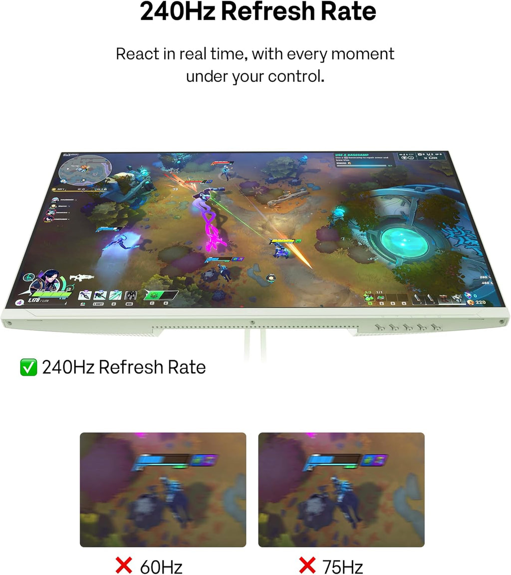 Pixio PX279 Wave Mint Green 27 inch 240Hz Refresh Rate FHD 1080p Resolution Fast IPS Panel 1ms GTG Response Time Gaming Monitor with Adaptive Sync