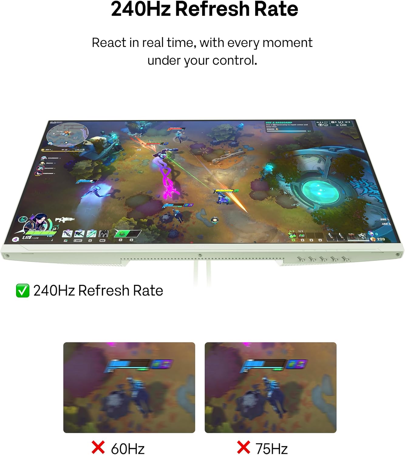 Pixio PX279 Wave Mint Green 27 inch 240Hz Refresh Rate FHD 1080p Resolution Fast IPS Panel 1ms GTG Response Time Gaming Monitor with Adaptive Sync