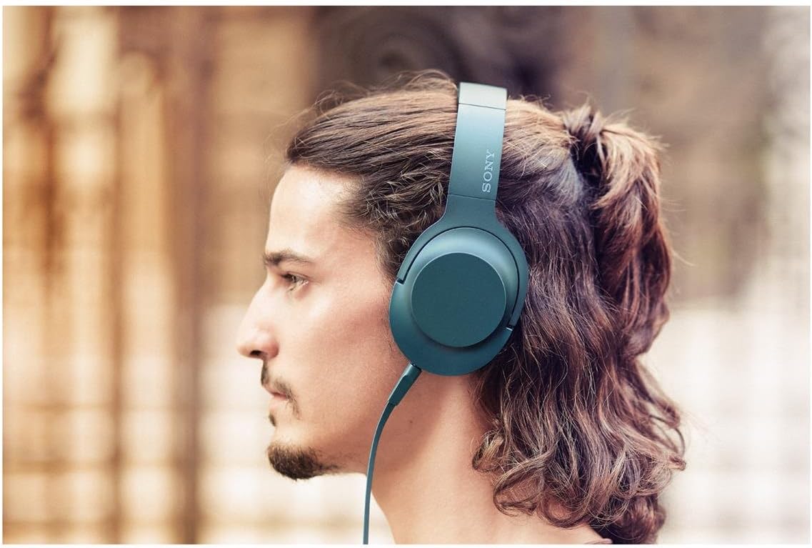 Sony h.ear on Premium Hi-Res Stereo Headphones (wired), Viridian Blue