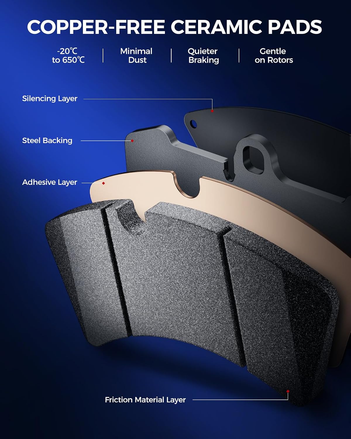 KAX Front Brake Kit Fits for Jeep Wrangler 2007 2008 2009 2010 2011 2012 2013 2014 2015 2016 2017, Wrangler JK 2018, Drilled & Slotted Brake Rotors Ceramic Brake Pads Replacement Kit