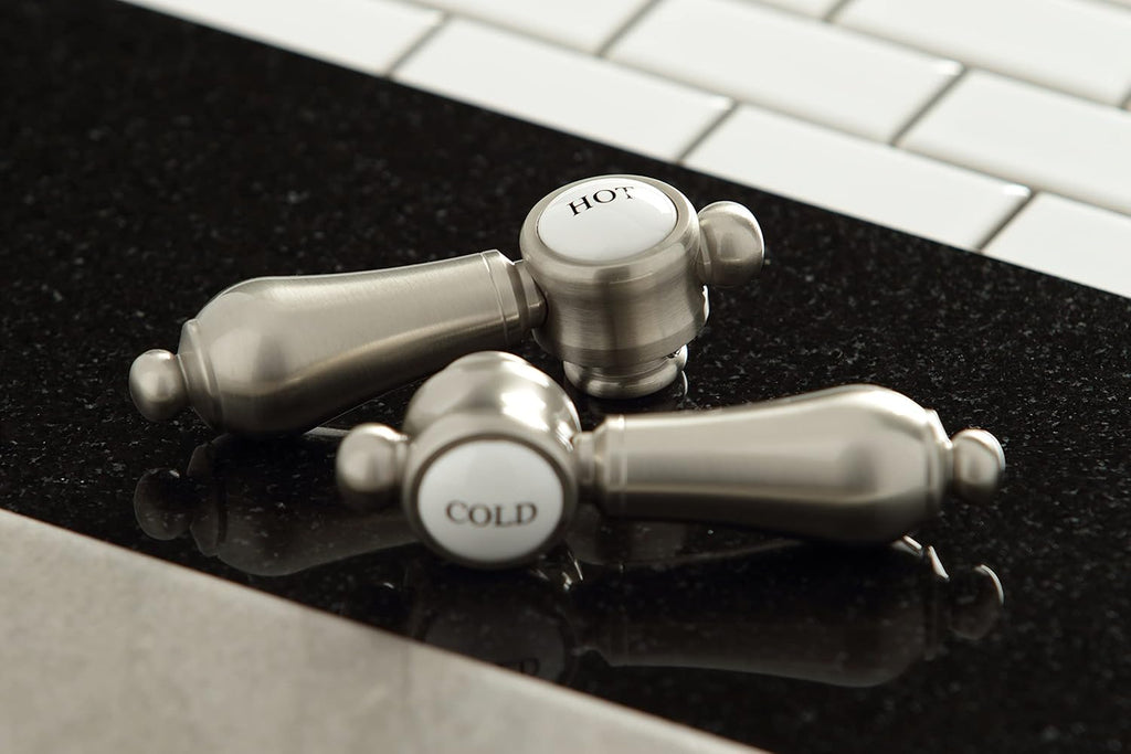 Kingston Brass KS2988BAL Heirloom Widespread Bathroom Faucet with Brass Pop-Up, Brushed Nickel