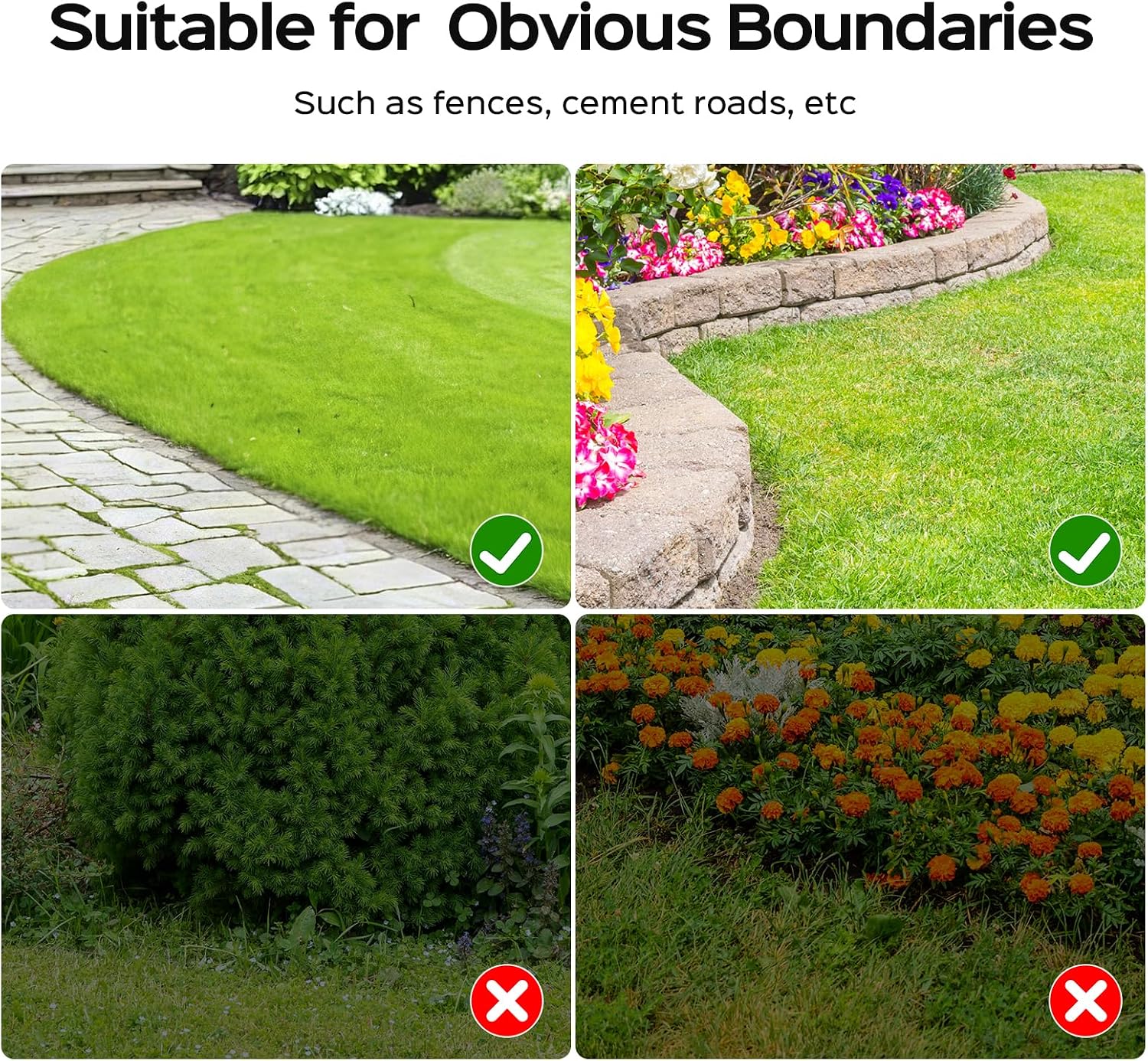 YARDCARE V100 Robot Lawn Mower with HD Vision Navigation, Smart Obstacle Detection, Collision Sensors, Adjustable Cutting Height, Low-Noise Operation—Perfect for Small Lawns up to 1,600 sq ft.