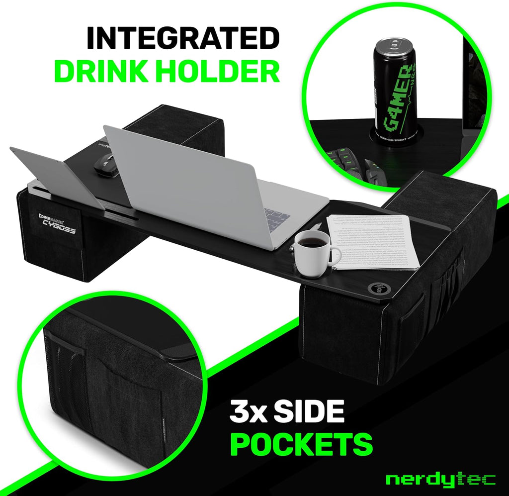 Couchmaster CYBOSS, Extra Wide Laptop Stand for Couch and Bed, Ergonomic Design with Cushions, Lap Desk for Notebooks up to 18 Inches, You are The Big Boss! The CYBOSS!