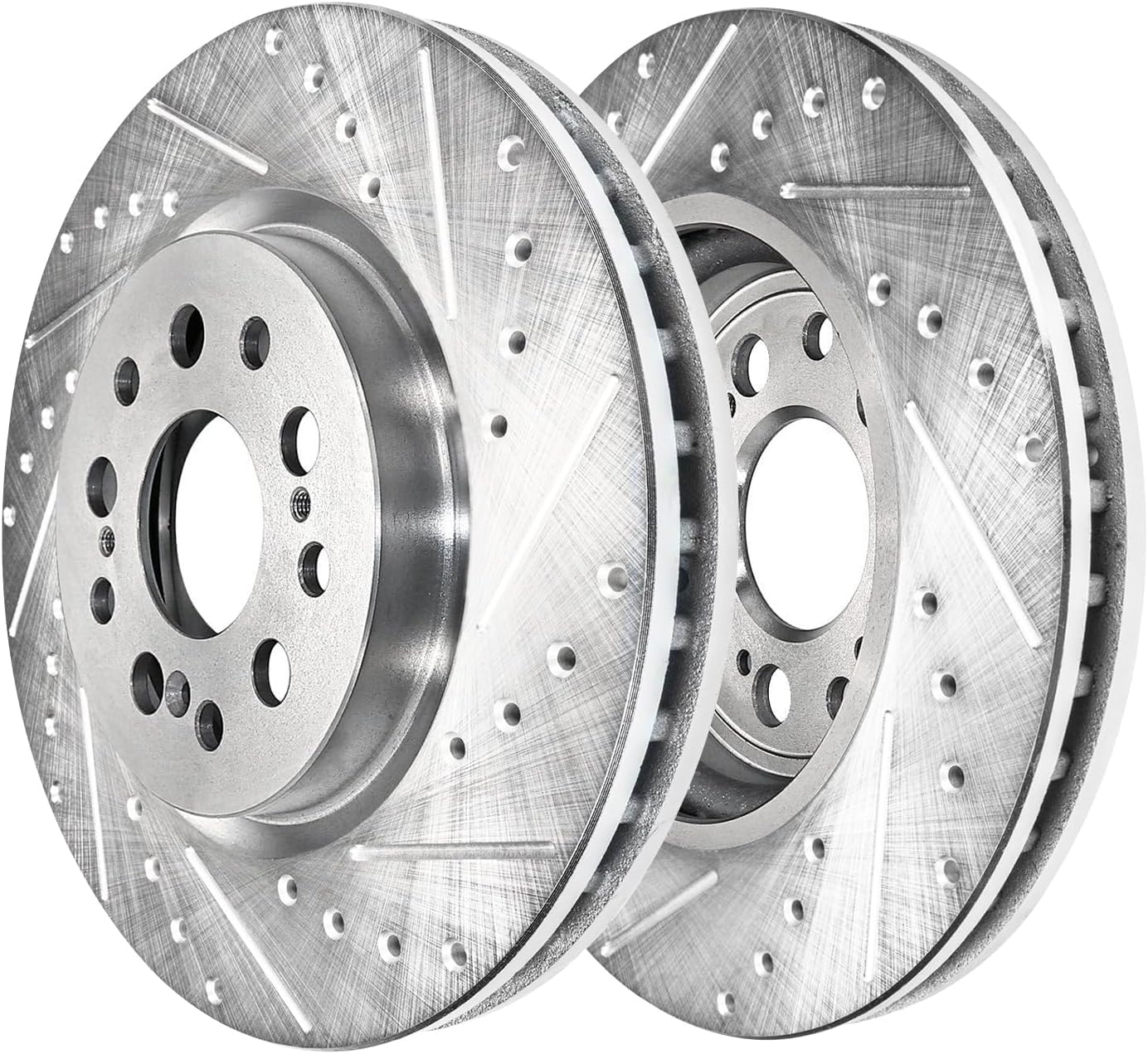 Detroit Axle - 8pc Brake Kit for 2017-2021 Honda Clarity 12.28' inch Front and 12.20' inch Rear Drilled and Slotted Disc Brake Rotors Ceramic Brakes Pads with Hardware 2018 2019 2020 Replacement