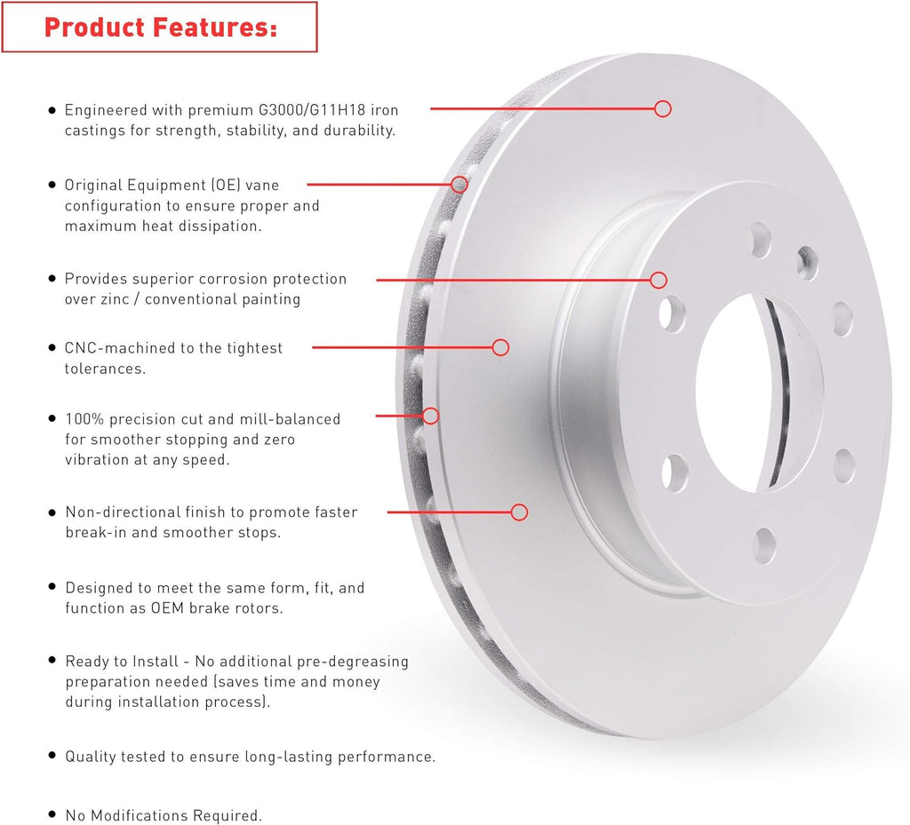 Dynamic Friction Company Front and Rear Brake Kit Fits 2007-2012 Mazda CX-7| 4000 HybriDynamic Pads, Blank Rotors| Hardware| 11.7' Front & 11.9' Rear
