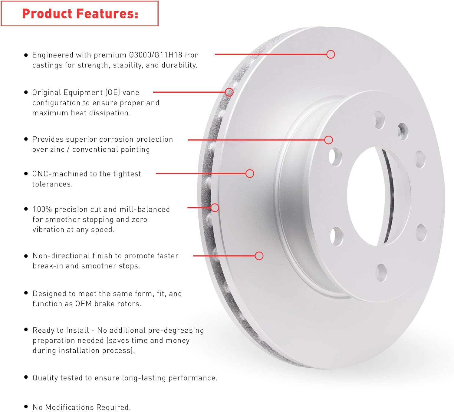 Dynamic Friction Company Front and Rear Brake Kit Fits 2007-2012 Mazda CX-7| 4000 HybriDynamic Pads, Blank Rotors| Hardware| 11.7' Front & 11.9' Rear