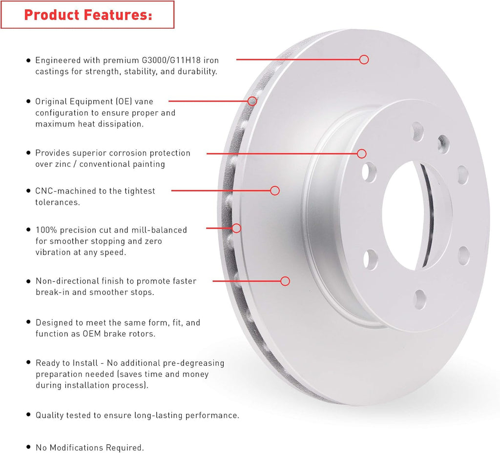 Dynamic Friction Company Front and Rear Brakes and Rotors|Automotive Replacement Brake Kits| Front and Rear 5000 Advanced Brake Pads and Rotors Kit| Fits 2011-2019 Ford Explorer, Flex, Taurus