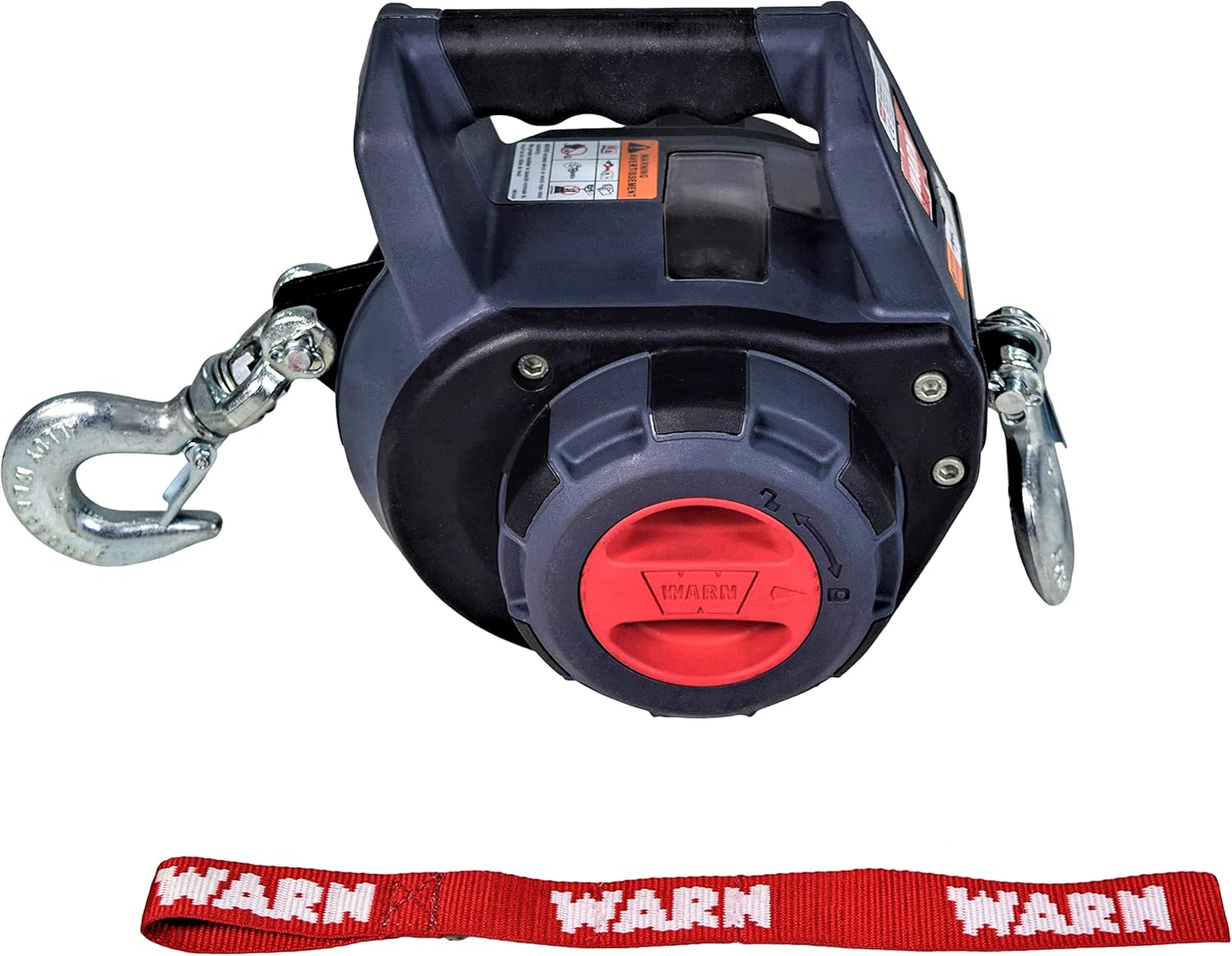 WARN Drill Winch 750 lb Capacity Portable Drilling Winch with 30 ft Steel Rope, Fairlead, Hook – Corded Electric Drill Powered Pulling Winch for Trucks, ATVs, UTVs, Trailers, & Off-Road Recovery
