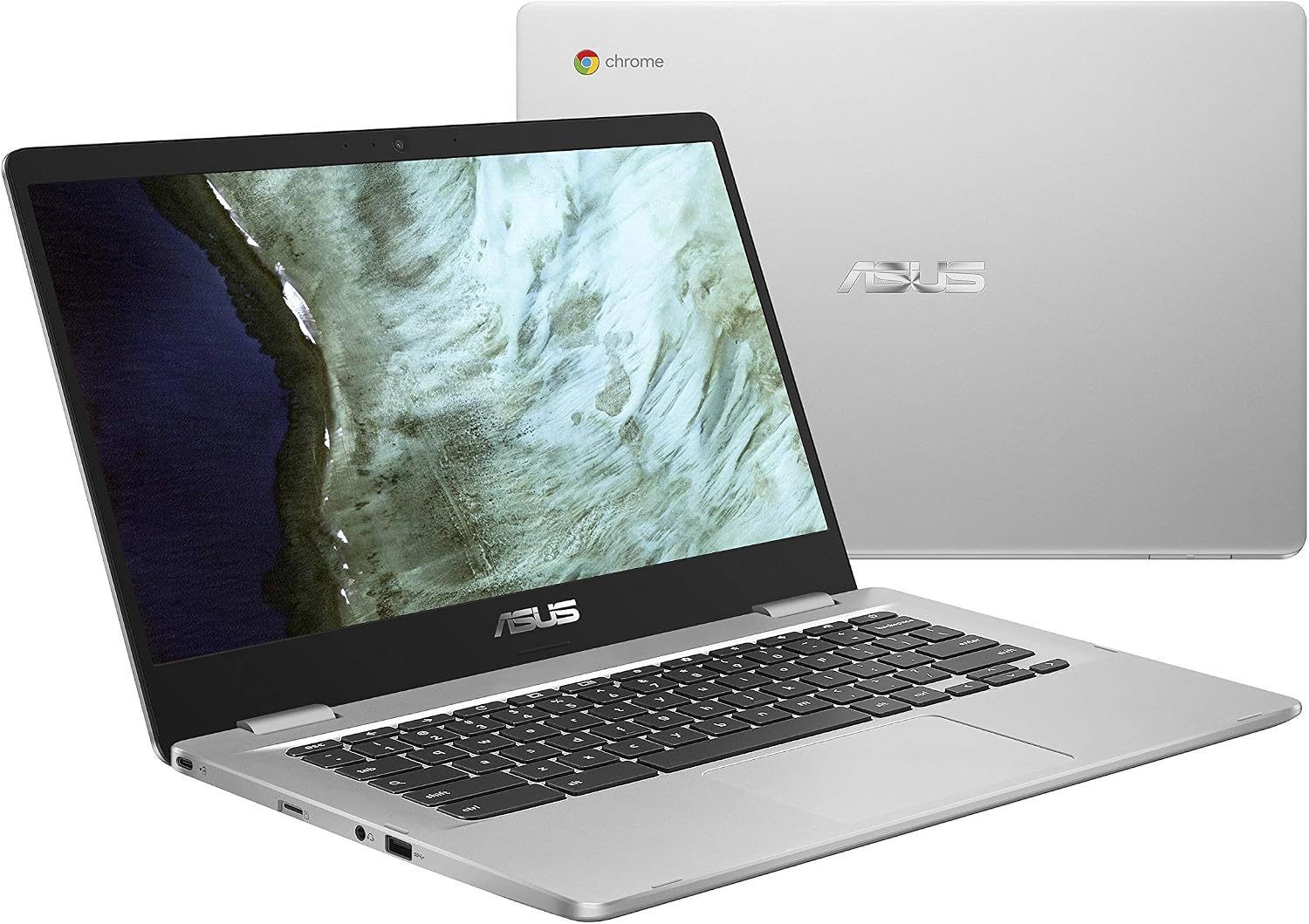 Asus Chromebook C423NA, 14' HD Nano-Edge Display, Intel Processor N3350, 4GB DDR4, 64GB eMMC, Chrome OS