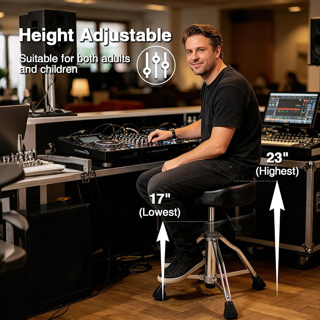 3-in-1 Complete DJ Set, Mobile DJ Workstation with Adjustable Stand & Cooling Fans, Ergonomic Performance Chair, and Portable Facade Booth, for Home Studio, Gigs, Weddings
