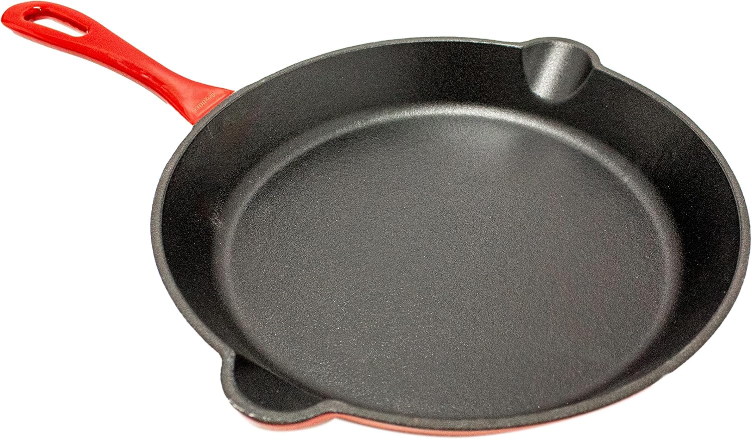 BergHOFF 2Pc Enameled Cast Iron 10' Fry Pan, 10' Grill Pan Set, Induction Cooktop Ready, Oven Safe Up to 400°F, Red