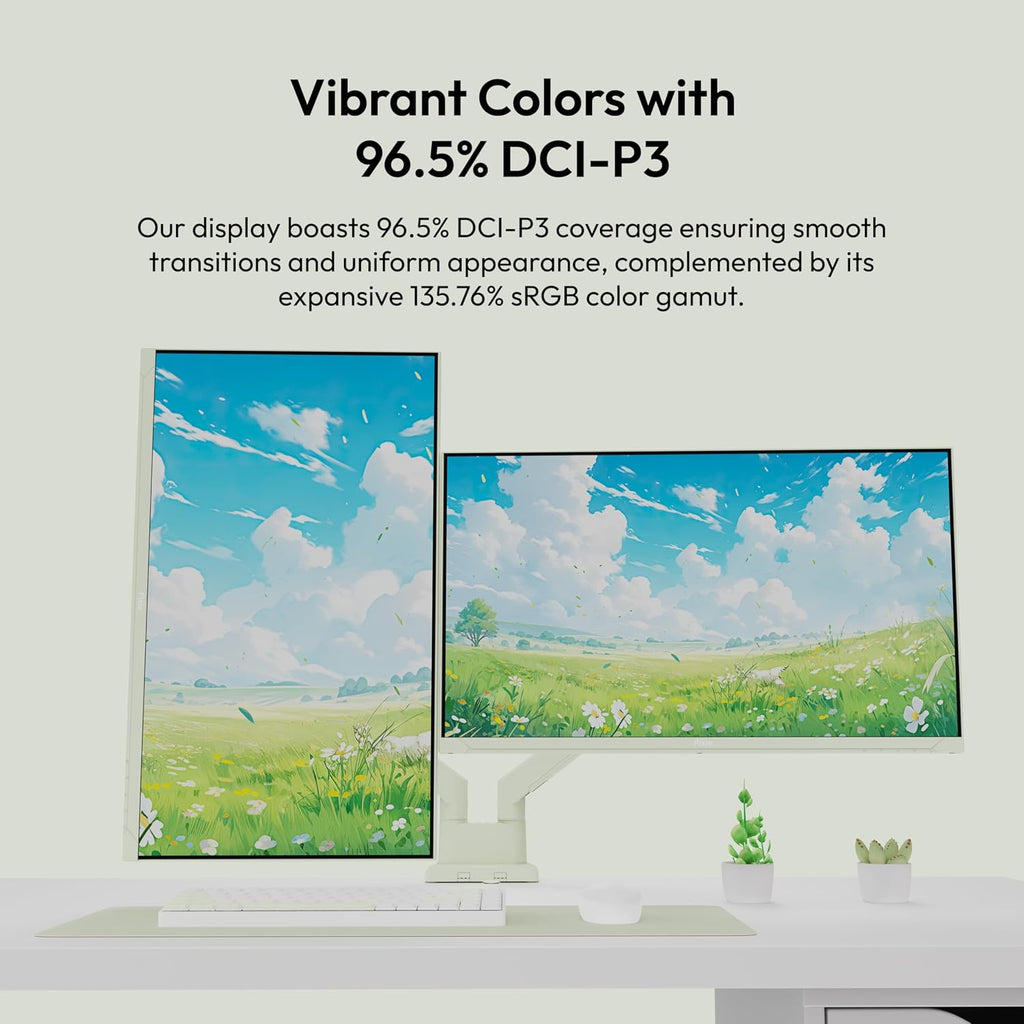 Pixio PX278 Wave Mint Green 27 inch 180Hz Refresh Rate Quad HD 1440p Resolution Fast IPS Panel 1ms GTG Response Time Built-in Speakers Gaming Monitor with AMD FreeSync