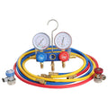 OEMTOOLS 24527 R134a Manifold Gauge Set, Automotive AC Manifold Gauge Set, Diagnostics and Refrigerant Charging, Extruded Aluminum Body, 72' Hoses, 2-3/4' Large Gauges, Manual Couplers