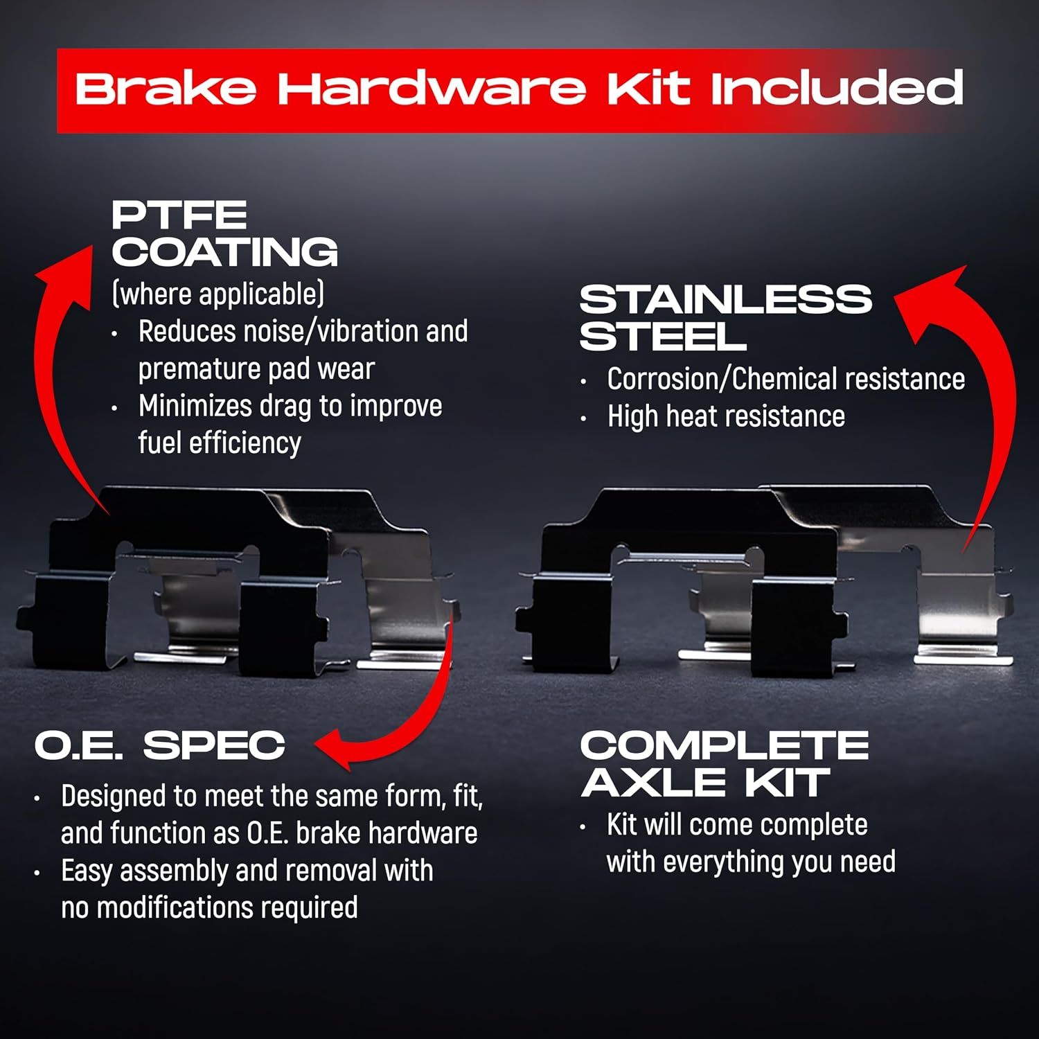 R1 Concepts Front and Rear Brake Kit Fits 2010-2015 Lexus RX350, RX450h; 2014-2019 Toyota Highlander; 2011-2020 Toyota Sienna| Semi Met Pads, Drilled Slotted Rotors| Hardware| 12.9' Front & 12.2' Rear