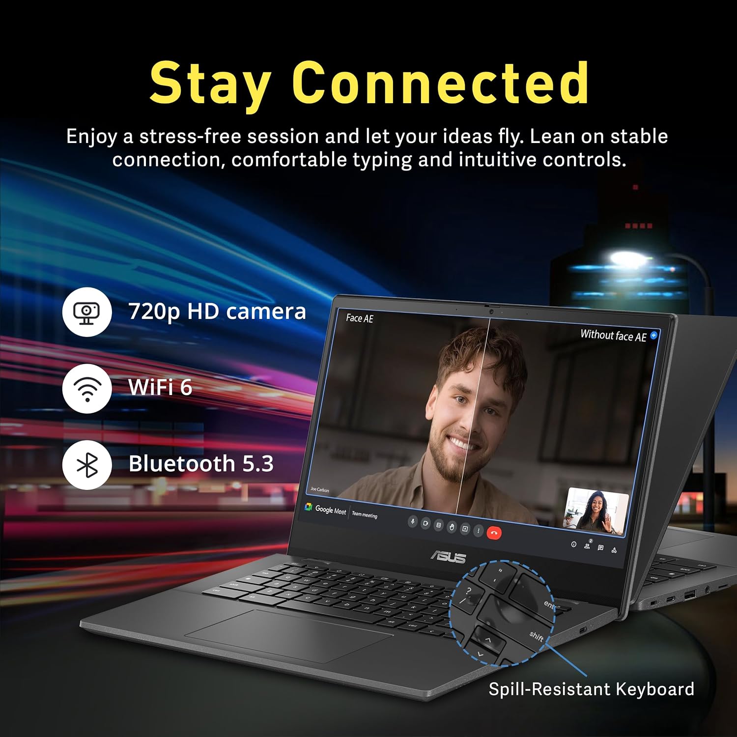 ASUS Chromebook CM1402 14' FHD Anti-Glare Laptop, MediaTek Kompanio 520, 4GB LPDDR4X, 224GB Storage(64GB eMMC+160GB Docking Station Set), HD Webcam, WiFi 6, Bluetooth, Chrome OS, Gray