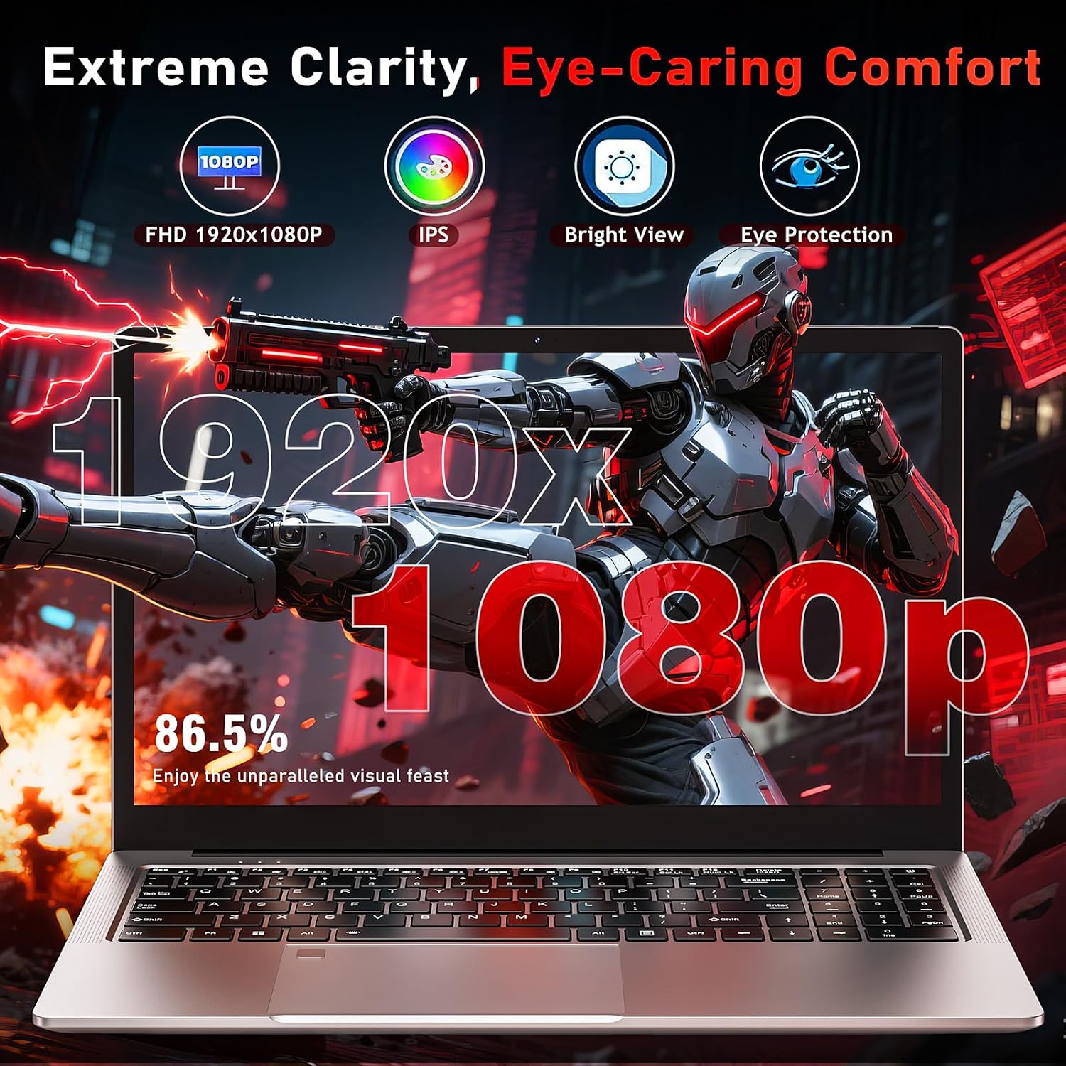 Gaming Laptop Computer,16 Inch Office 365 Lap Top PC 2026 Window 11 Pro,AMD Ryzen 7 5825U (8C/16T, Up to 4.5GHz),32GB RAM 1TB SSD,Backlit Keyboard,Radeon Graphics,16' 1080P FHD,WiFi6,BT 5.2