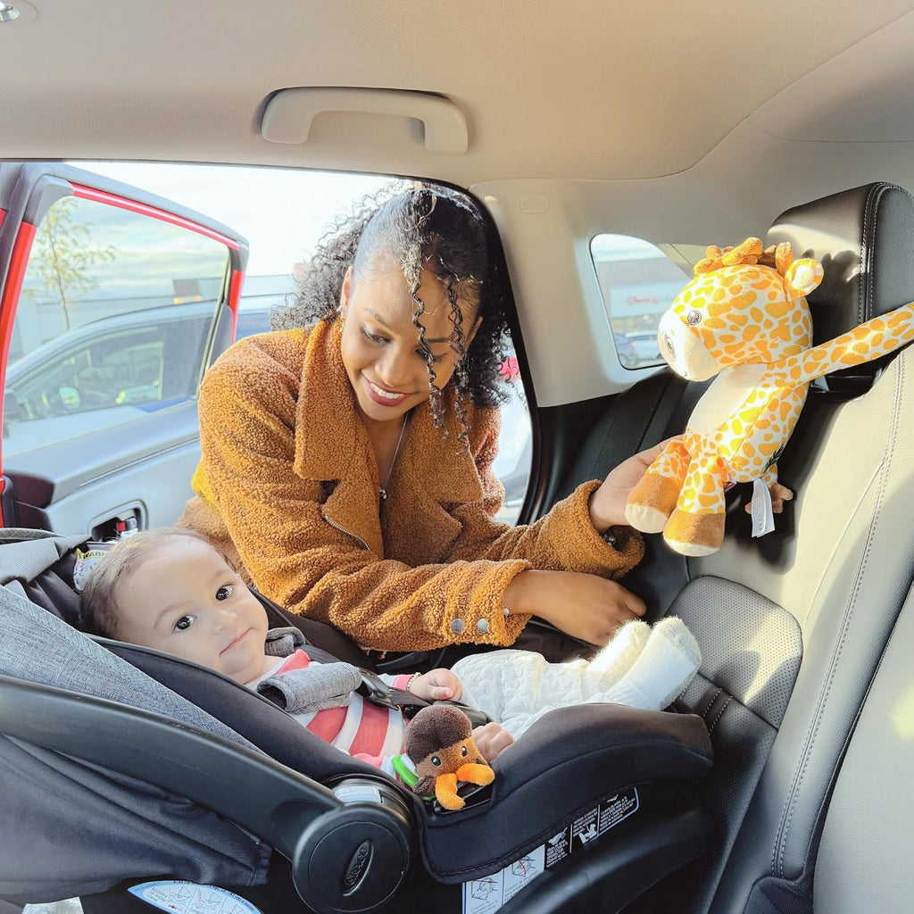 zooby Baby Car 4.3' HD Monitor, Wireless, Cuddly Plush Fox Camera, Simple Easy Setup, No WiFi Needed, Crash-Tested for Safety, Night Vision & Split Screen-Capable Nanny Cam Reduces Distracted Driving