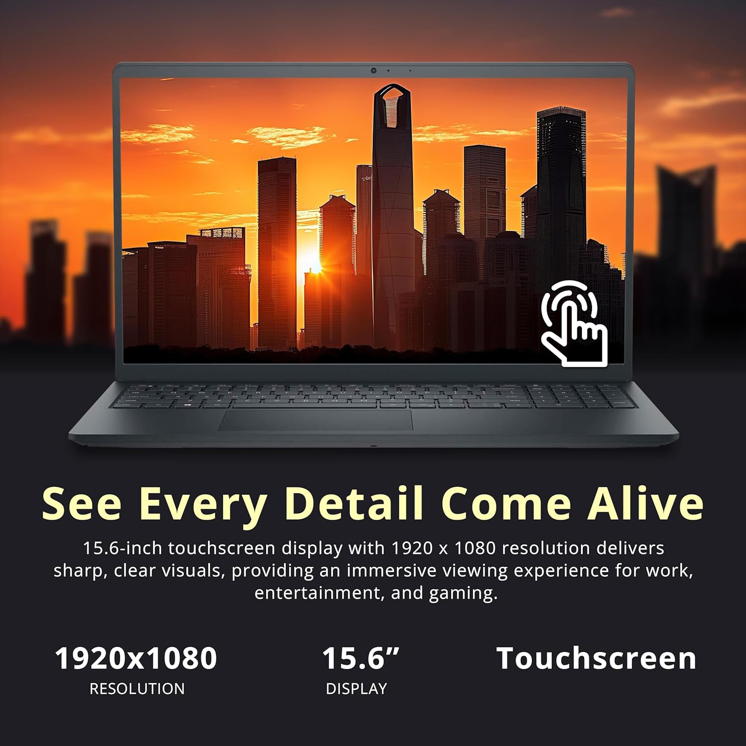 Dell 15.6' FHD Touchscreen Laptop, Intel Core i5-1334U, 32GB RAM, 3TB Storage (2TB SSD + 1TB Docking Station Set), Intel UHD Graphics, Numeric Keypad, HD Camera, Copilot, Wi-Fi 6, Windows 11, Black
