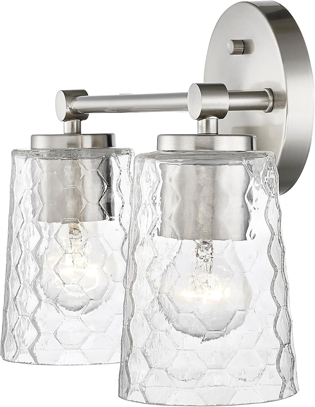 ML Lighting Ashli 2-Light Vanity Brushed Nickel