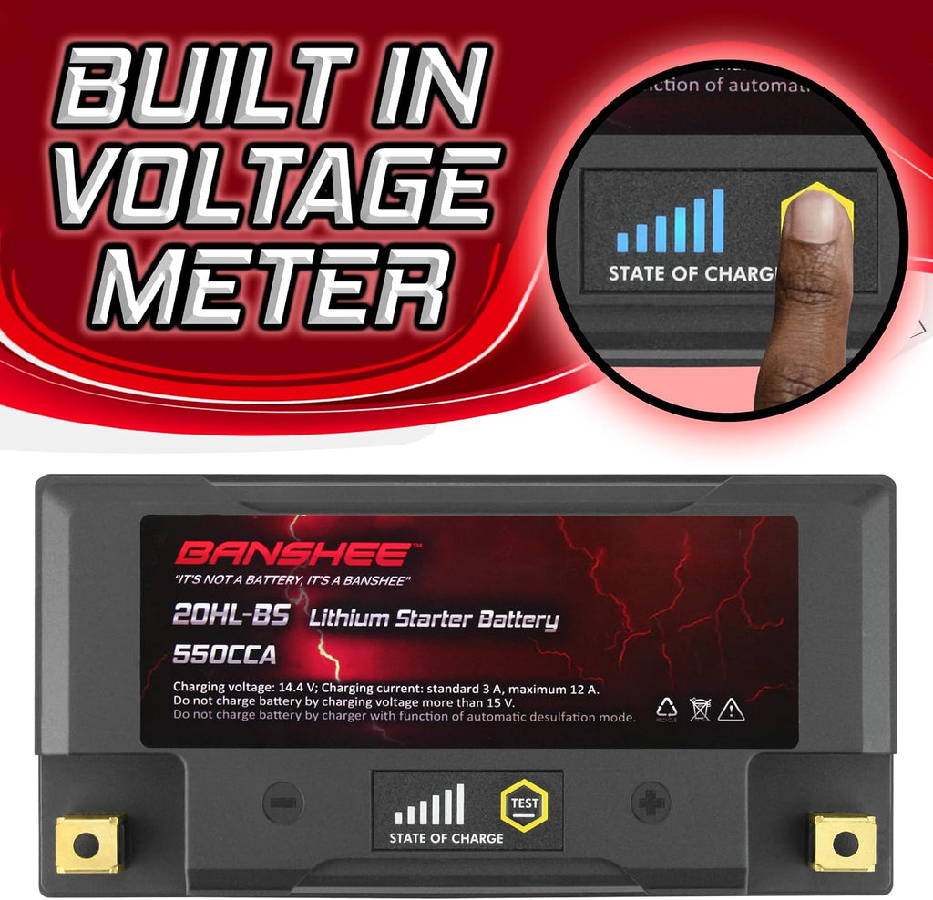 YTX20L-BS YTX20HL-BS Lithium LiFePO4 Motorcycle Battery,12V 18Ah,600CCA,Built in BMS,Powersports Battery,for ATV, UTV,Jet Ski,Personal Watercraft, Snowmobile,Quad, Riding Lawn Mower, Tractor