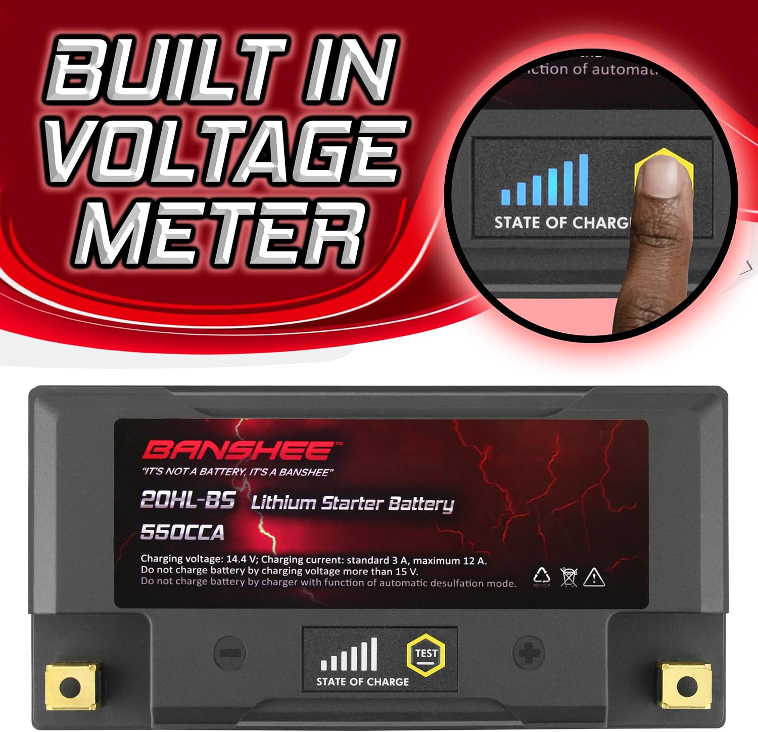 YTX20L-BS YTX20HL-BS Lithium LiFePO4 Motorcycle Battery,12V 18Ah,600CCA,Built in BMS,Powersports Battery,for ATV, UTV,Jet Ski,Personal Watercraft, Snowmobile,Quad, Riding Lawn Mower, Tractor