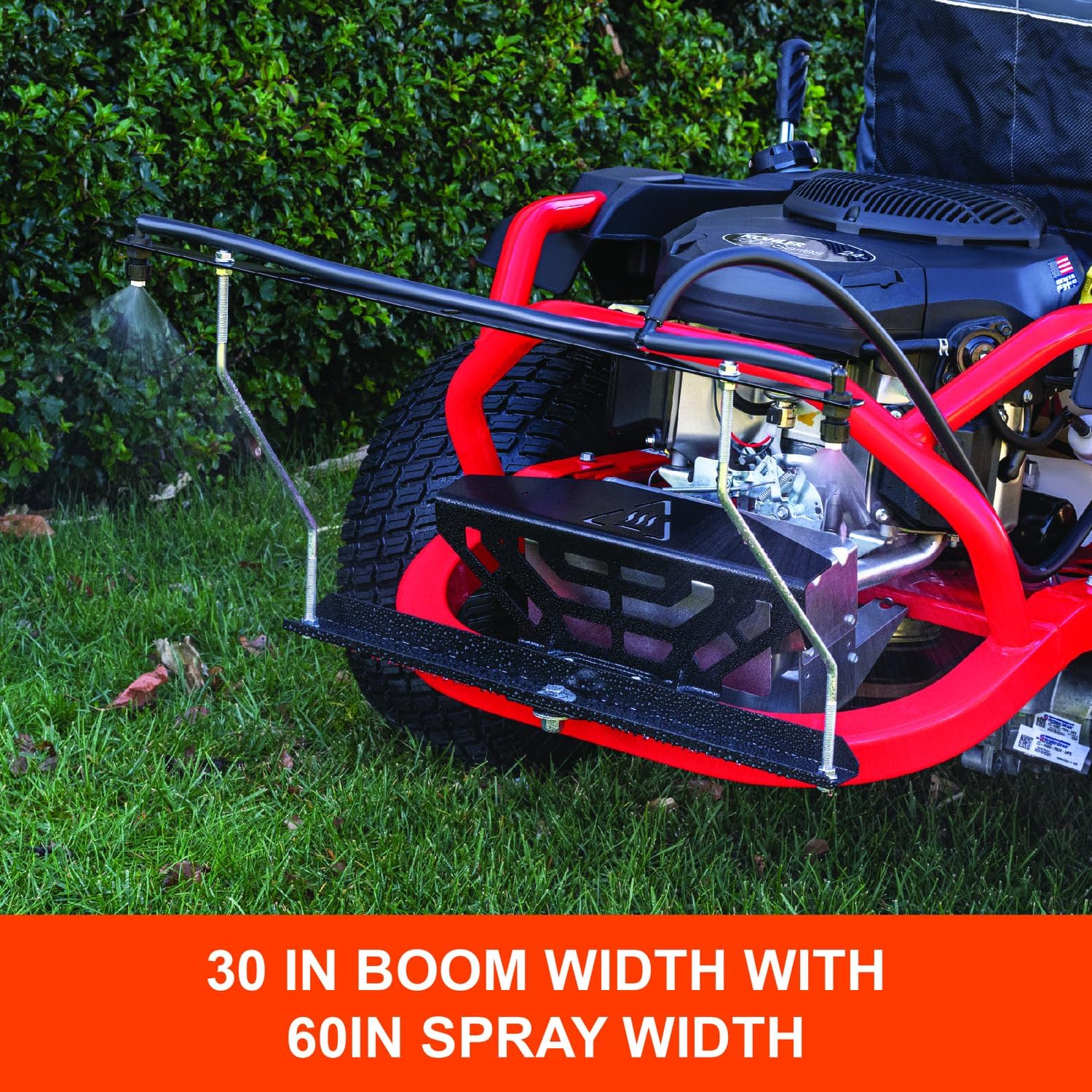 Agri-Fab 45-0628 Zero Turn Riding Lawn Mower Sprayer with Boom and Spray Wand 15 - Gallon Capacity Tank, 2.2 GPM, 100 PSI Sprayer Pump, Universal Design fits Many Zero Turn Brands