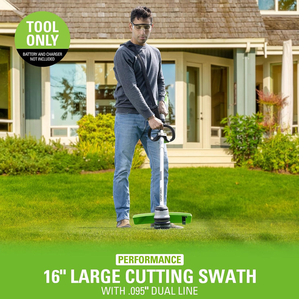 Greenworks 80V 16-Inch Brushless String Trimmer (Gen 2), Battery and Charger Not Included