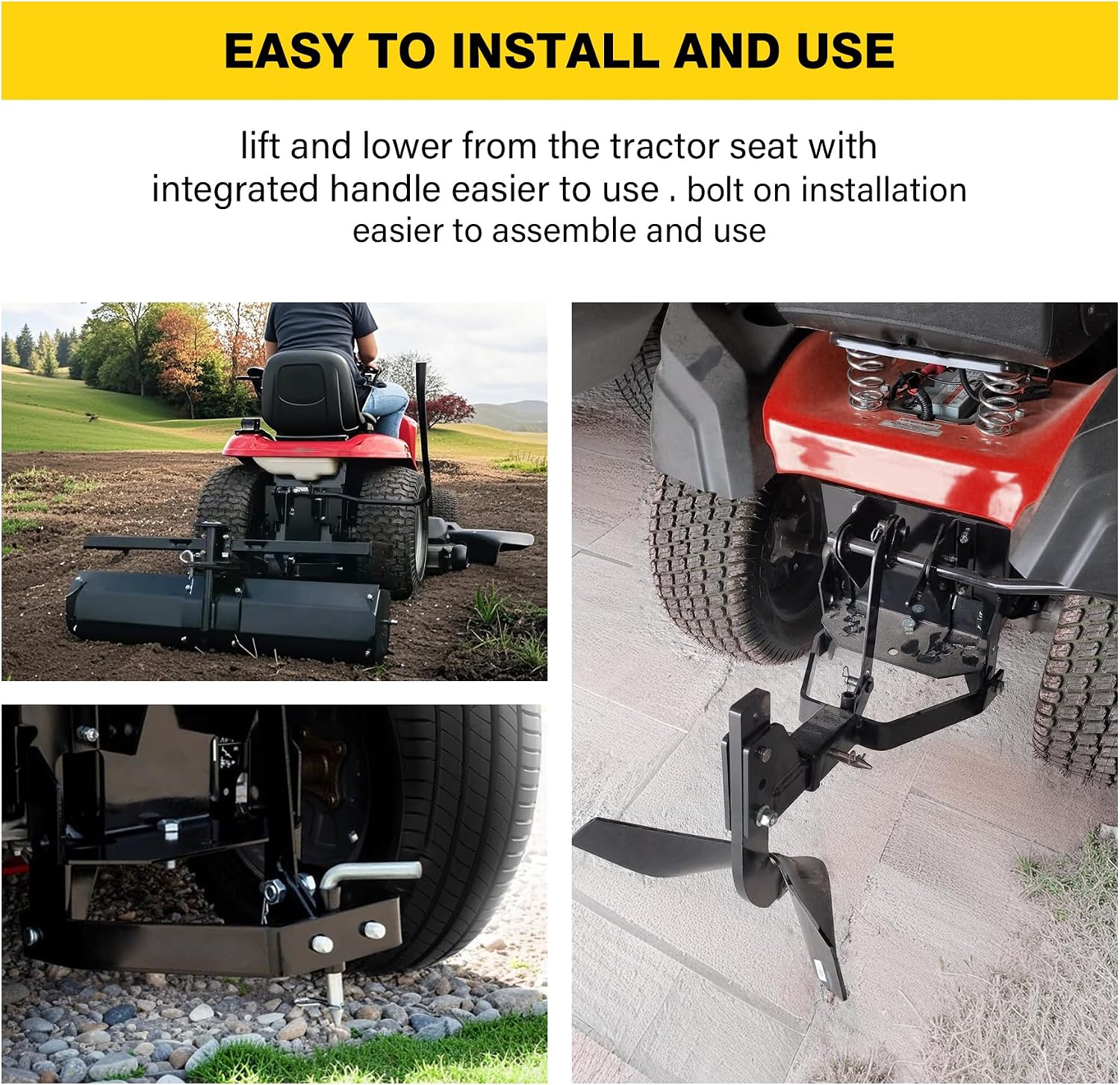 Garden Tractor Sleeve Hitch Attachment Rear Mount 585607901 Fit for H usqvarna Craftsman T300 T200 Series for with 23' Or Larger Rear Tires Cub Cadet Riding Lawn Mower Tractors