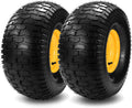2PCs 20x10.00-8 Tubeless Lawn Mower Tire and Wheel, Replacement for John Deere Rear 20x10-8nhs Riding Lawn Mower, Gaeden Tractor, 3/4' Borehole 3/16' keyway, 3.5 Offset Hub, 4 Ply, 1190 Lbs Capacity