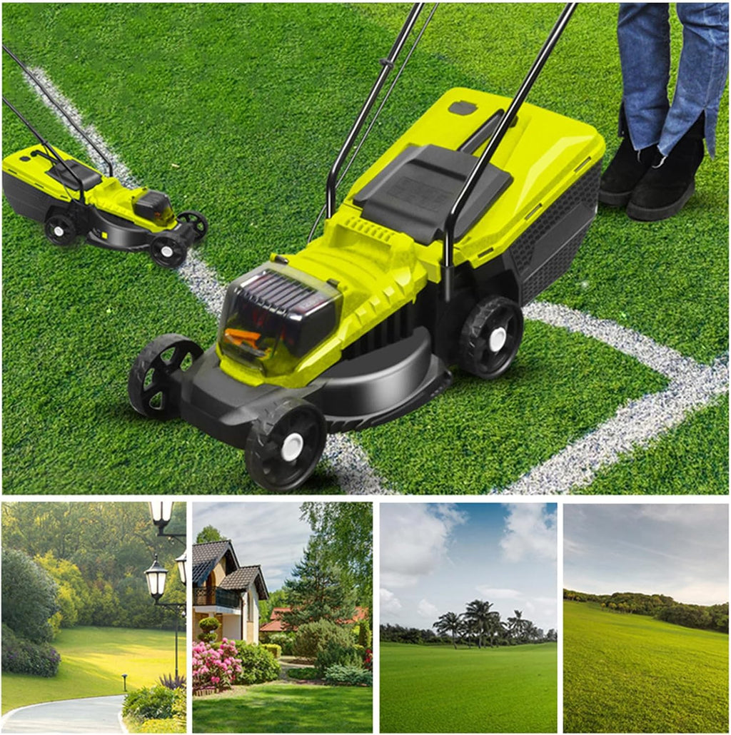 Push Battery Powered Lawn Mower for Yards, Garden & Lawn, Cordless Electric Lawnmower with 2 x 20V 4000mAh Battery, 3 Adjustable Heights, 35L Large Grass Box