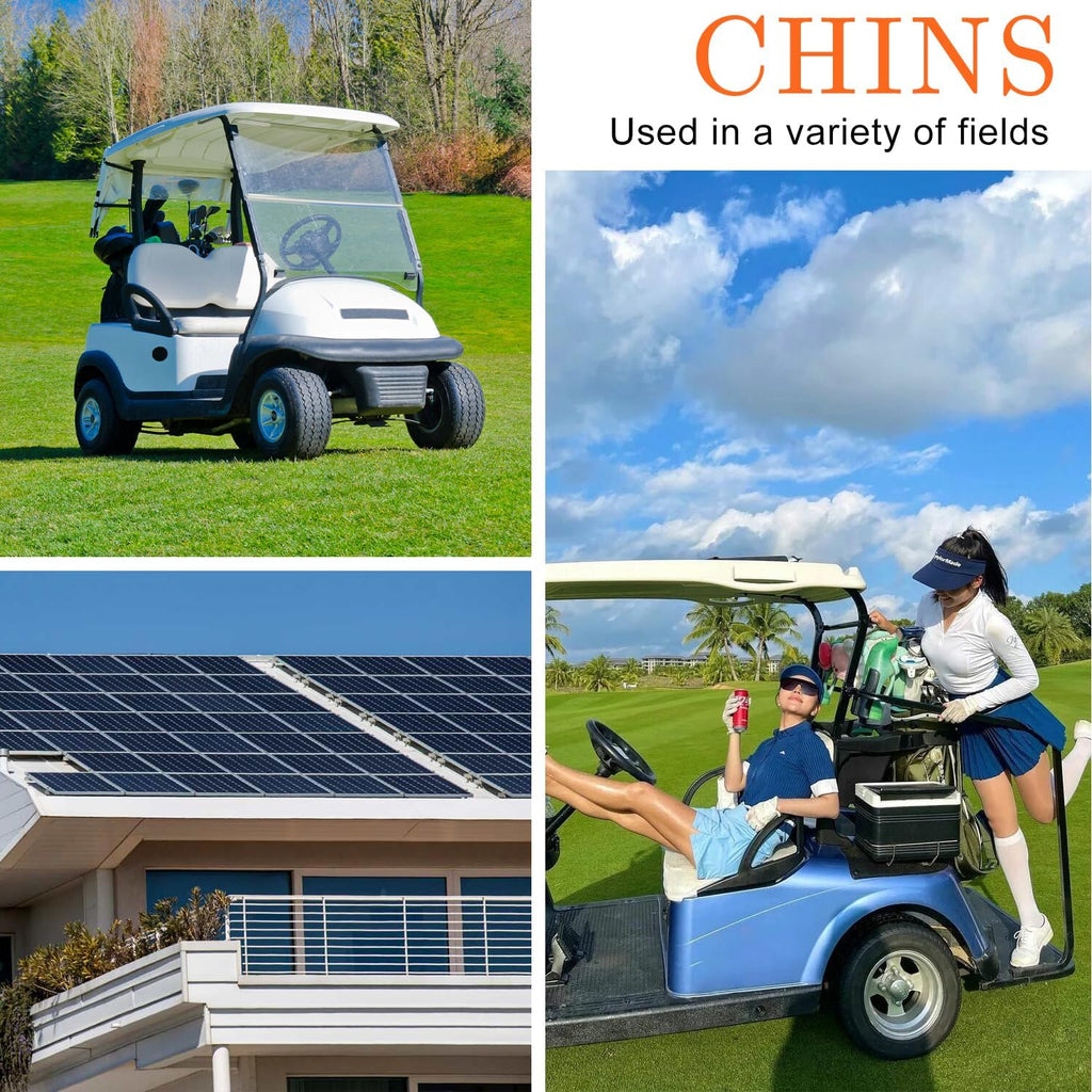 CHINS 36V Lithium Golf Cart Battery, 200A BMS - 1000A Peak Current, with Touch Monitor & Mobile APP, 4000+ Cycles 36V 105AH Lithium Battery with 25A Charger, Perfect for Golf Carts, Trolling Motor