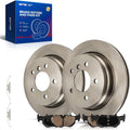 KAX Rear Brake Pads and Rotors for BMW 328i xDrive X1 328i 328xi 325xi, Smooth Vented Disc Brake Rotor Ceramic Brake Pad Replacement (#34317+D1171, 11.81inch, 300MM)
