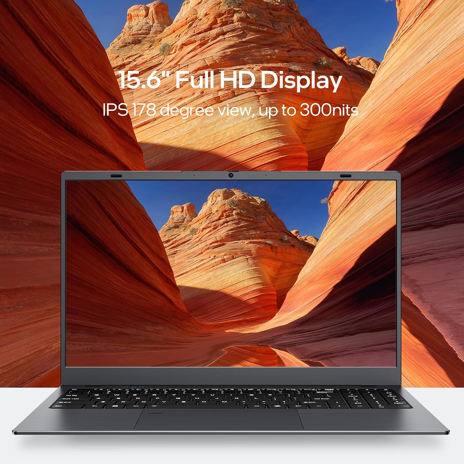 BiTECOOL 15.6' - N5095 Quad-Core, 16GB RAM 512GB SSD, FHD IPS Display, Dual-Band WiFi 2.4/5GHz, Bluetooth 4.2, Backlit Keyboard & Fingerprint