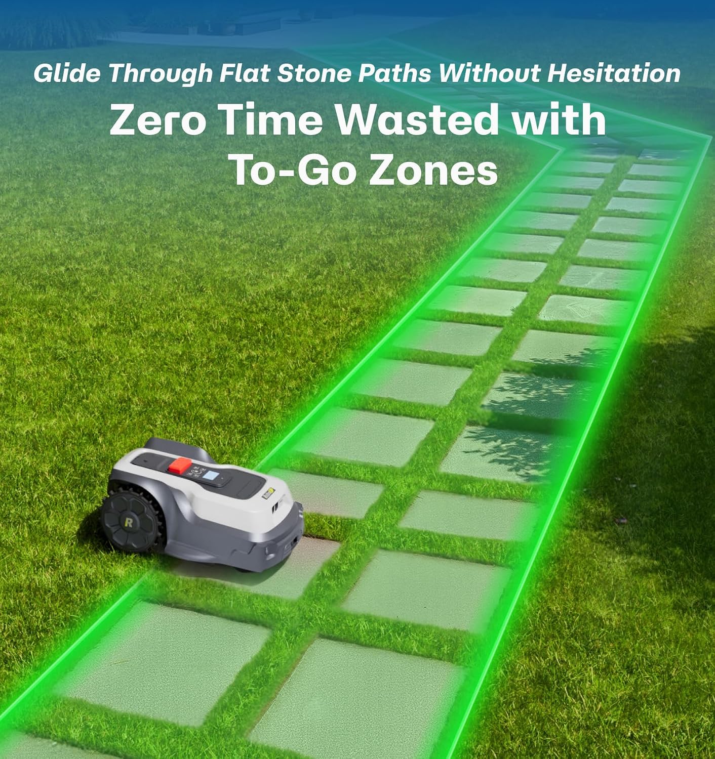 T1200Pro Wire-Free Robot Lawn Mower with RTK Extension Cable, Automatic Robot Mower for 0.37 Acre, RTK+Vision, AI Obstacle Avoidance, Adjustable Cutting Height Multi-Zone Mowing Robotic Mower