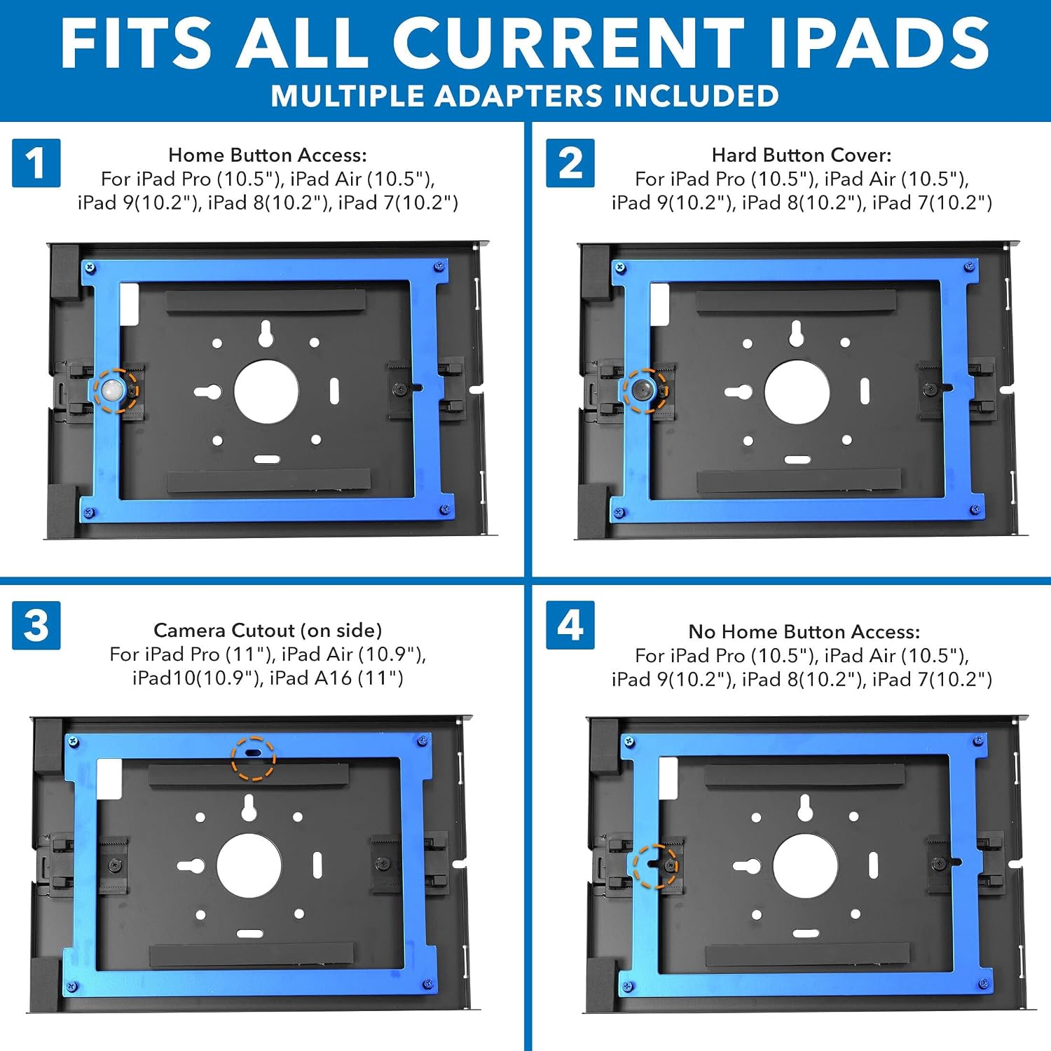 Mount-It! Anti-Theft iPad Floor Stand Kiosk, Locking Tablet Floor Stand for iPad Gen 7–11 & A16, Air & Pro (10.2'–11'), Commercial Kiosk for Retail, Lobby & Trade Show, Black