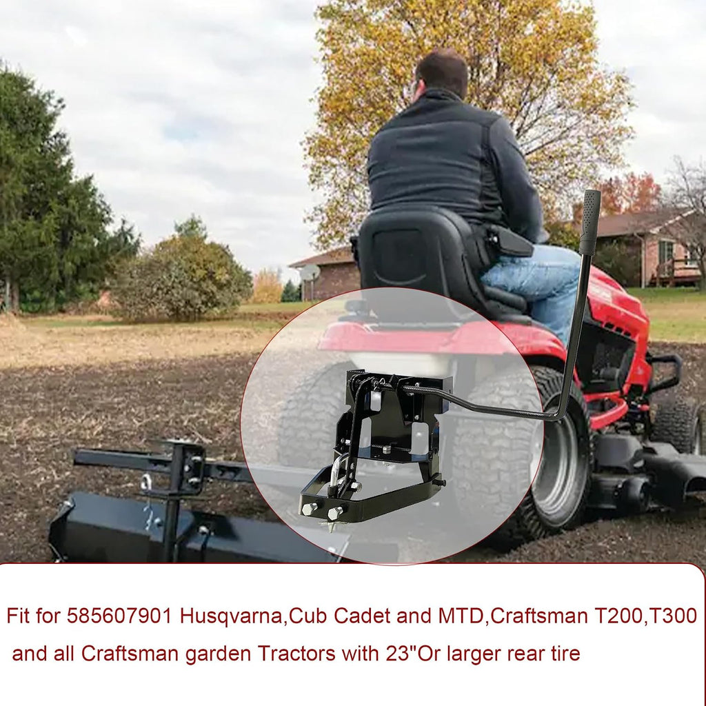 Garden Tractor Sleeve Hitch Attachment Rear Mount Compatible with Craftsman T200 T300 Series/Cub Cadet Riding Lawn Mower Tractors with 23' Or Larger Rear Tires for Husqvarna 585607901