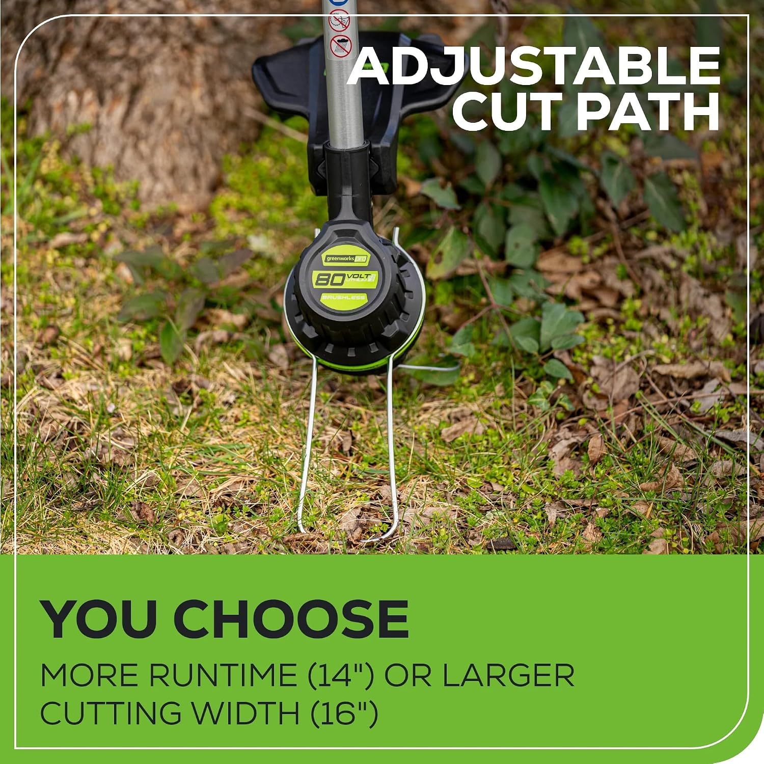 Greenworks 80V 16' Brushless Cordless String Trimmer – Battery & Charger Not Included, .080' Dual Line, Variable Speed, Lightweight Design, 4-Year Warranty