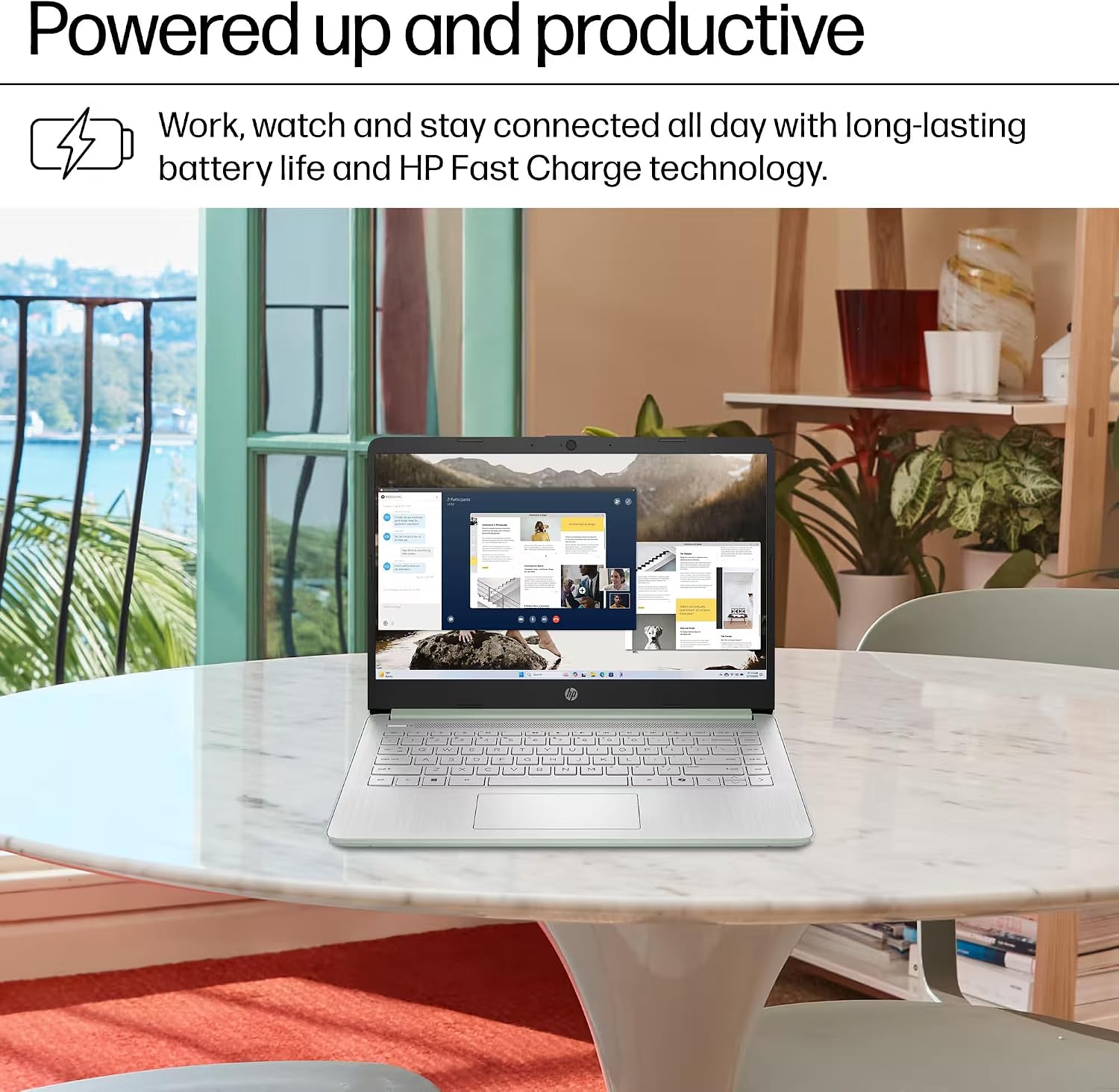 HP 14' Laptop Computer 2025-2026 Business Student, Copilot AI, Lifetime Office, 4-Core Intel CPU, 8GB RAM, 628GB Storage (128GB UFS +500GB Ext), Wi-Fi 6, 10+ Hrs, MarxsolAccessory, Win 11 Pro, Green