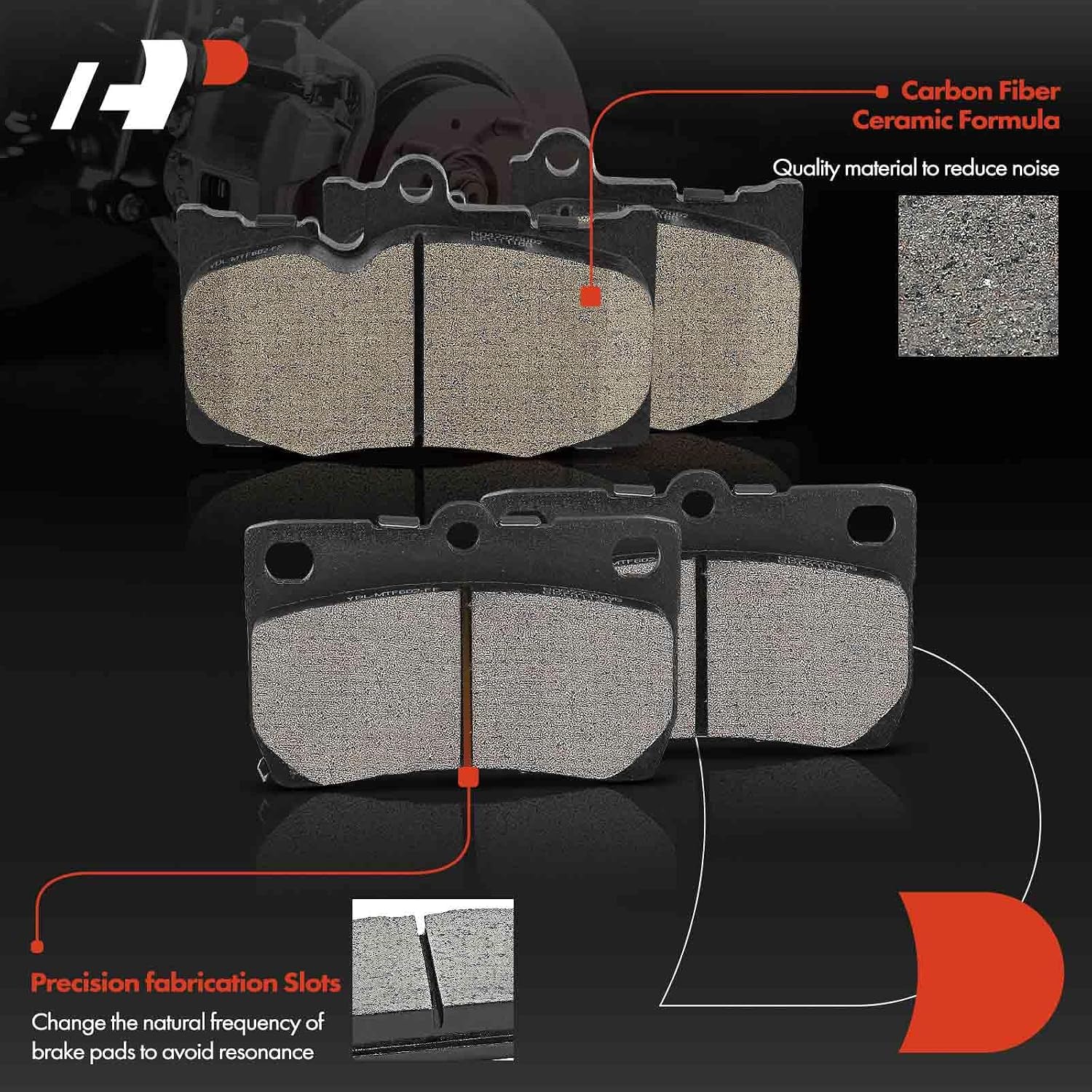 A-Premium Front and Rear Drilled and Slotted Disc Brake Rotors + Ceramic Pads Kit Compatible with Lexus Models - IS350 2006-2009 2010-2013, GS350 2007-2008, GS350 2011, GS430, GS450h, GS460 12-PC Set