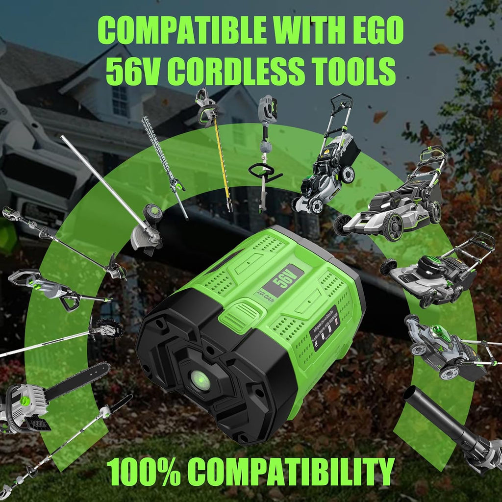 2Pack BA5600T 10000mAh 56V Replacement Battery for EGO 56V Battery 10.0Ah Compatible with EGO Battery 56Volt Cordless Tools (Green)