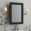 FLYJOE 20x26 Medicine Cabinet with Mirror, Farmhouse Bathroom Vanity Mirror Solid Wood Framed Door Storage Cabinet with Adjustable Shelves, Wall Mounted for Bathroom Living Room, Black