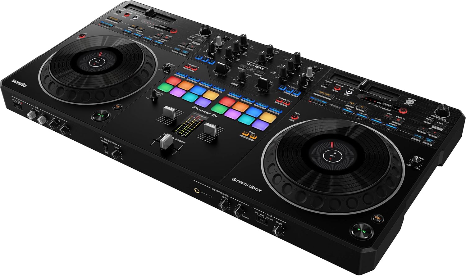 Pioneer DDJ-REV5 4-Deck DJ Controller with Headliner HL12010 Pro-Fit Case