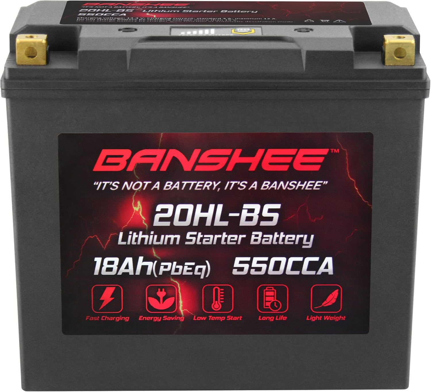 YTX20L-BS YTX20HL-BS Lithium LiFePO4 Motorcycle Battery,12V 18Ah,600CCA,Built in BMS,Powersports Battery,for ATV, UTV,Jet Ski,Personal Watercraft, Snowmobile,Quad, Riding Lawn Mower, Tractor