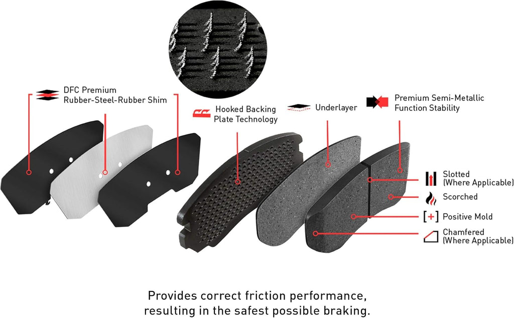 Dynamic Friction Company Front Brakes and Rotors| Automotive Replacement Brake Kits| Front Heavy Duty Brake Pads and Rotors Kit| Fits 2003-2009 Lexus GX470, Toyota 4Runner