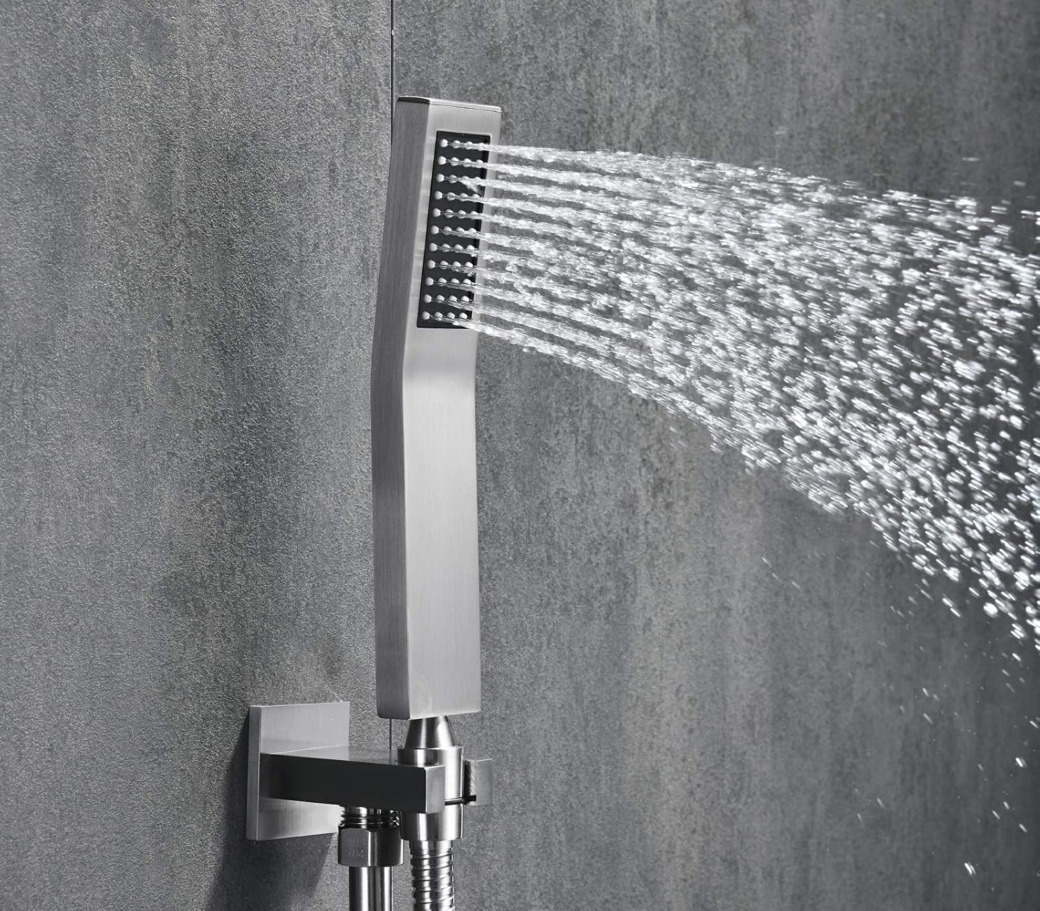 Shower Fixtures Brushed Nickel With 8 Inches Shower Head And Pressure Balance Shower Valve, Shower Systems With Rain Shower And Handheld