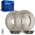 KAX Rear Brake Pads and Rotors ford Escape, Mercury Mariner, for MAZDA Tribute 2005-2006, 2008, Smooth Vented Disc Brake Rotor Ceramic Brake Pad Replacement (#54122+D1055, 11.88inch, 301.8MM)