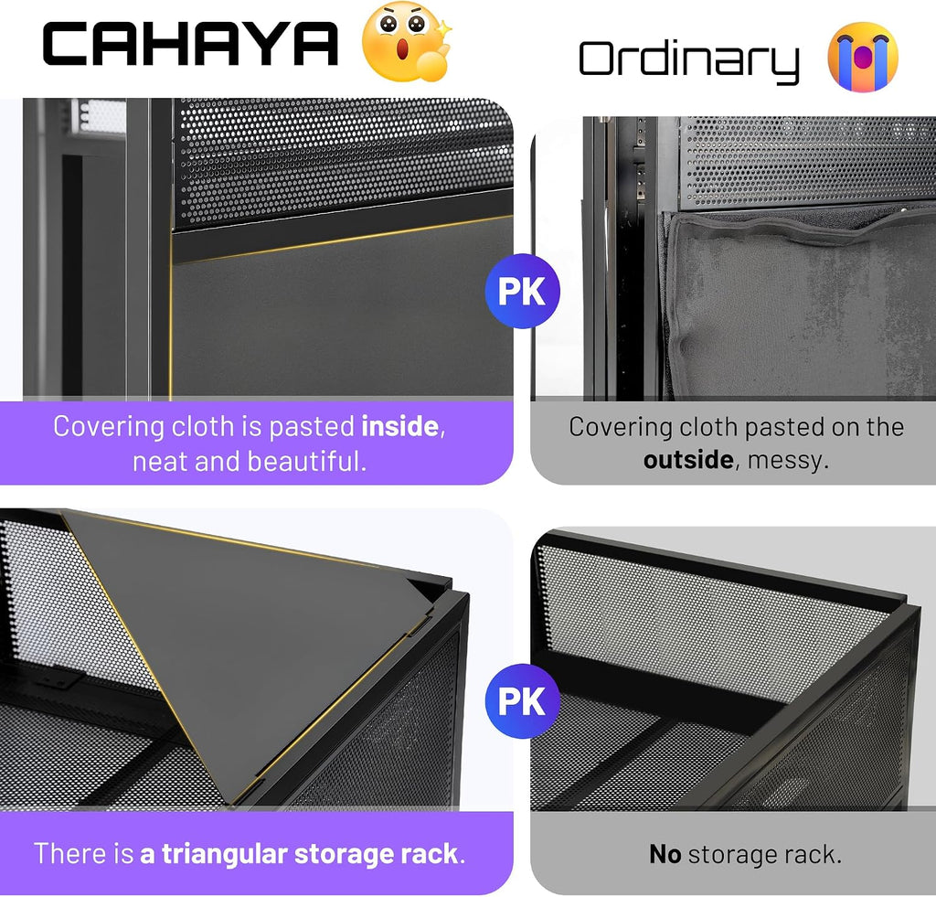 CAHAYA DJ Booth Stand Portable – DJ Table Facade for Laptop & Controller Double Top Corners Black & White Scrims for Lighting Easy Setup Foldable Storage with Bag 40'L x 20'W