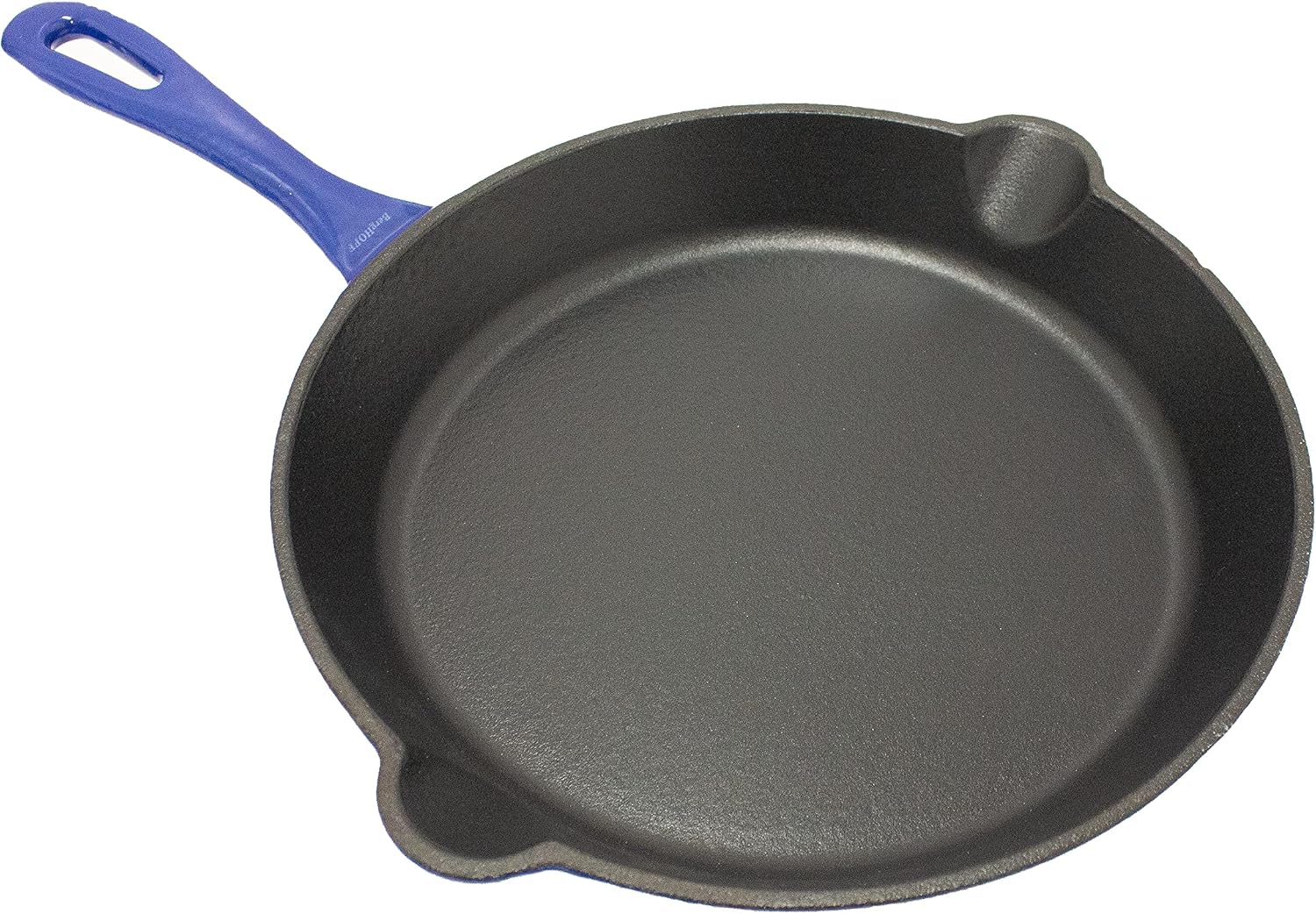 BergHOFF 2Pc Enameled Cast Iron 10' Fry Pan, 10' Grill Pan Set, Induction Cooktop Ready, Oven Safe Up to 400°F, Blue