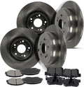 SCITOO Front 11.81' Rear 12' Brake Pads and Rotors Kits Fit For Honda CR-V 2005-2006